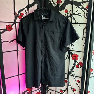 All In Motion Black Button Up Shirt